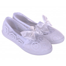 BUTY BALERINKI Ażurowe KOKARDKI TENISÓWKI BIAŁE wesele imprezy