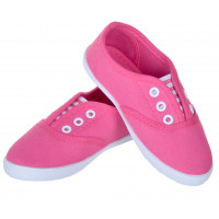 TENISÓWKI MATERIAŁOWE Różowe GUMECZKI WYGODNE CASUAL