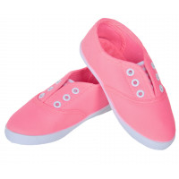 TENISÓWKI MATERIAŁOWE Różowe GUMECZKI WYGODNE CASUAL