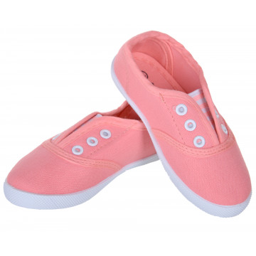 TENISÓWKI MATERIAŁOWE orange GUMECZKI WYGODNE CASUAL