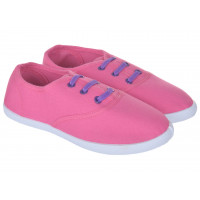 TENISÓWKI MATERIAŁOWE RÓŻOWE GUMECZKI WYGODNE CASUAL