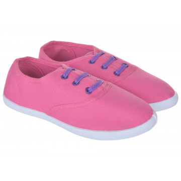 TENISÓWKI MATERIAŁOWE RÓŻOWE GUMECZKI WYGODNE CASUAL