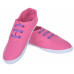 TENISÓWKI MATERIAŁOWE RÓŻOWE GUMECZKI WYGODNE CASUAL