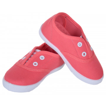 TENISÓWKI MATERIAŁOWE Czerwone GUMECZKI WYGODNE CASUAL