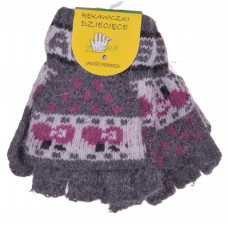 RĘKAWICZKI DZIECIĘCE CIEPŁE ZIMĘ PIĘCIOPALCZASTE MITENKI KLAPKA