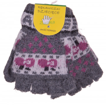 RĘKAWICZKI DZIECIĘCE CIEPŁE ZIMĘ PIĘCIOPALCZASTE MITENKI KLAPKA