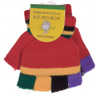 RĘKAWICZKI DZIECIĘCE CIEPŁE ZIMĘ PIĘCIOPALCZASTE MITENKI KLAPKA