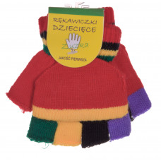 RĘKAWICZKI DZIECIĘCE CIEPŁE ZIMĘ PIĘCIOPALCZASTE MITENKI KLAPKA