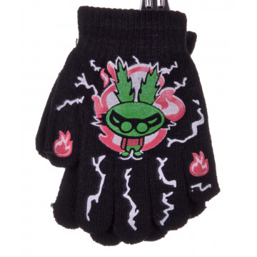 RĘKAWICZKI DZIECIĘCE CIEPŁE ZIMĘ PIĘCIOPALCZASTE nadrukiem