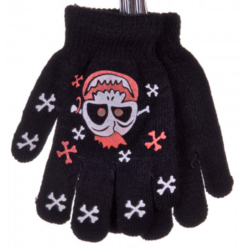 RĘKAWICZKI DZIECIĘCE CIEPŁE ZIMĘ PIĘCIOPALCZASTE nadrukiem